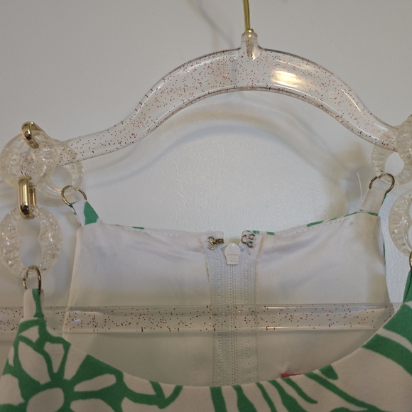 Lilly Pulitzer Green and White Floral Mini Dress - Picture 7 of 8